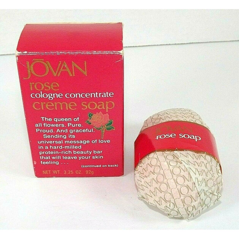 Avon Jovan ROSE Cologne Concentrate Creme Soap in Box 3.25oz 1977 Vintage NOS